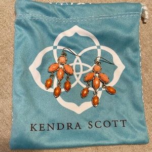 Kendra Scott Tierney Chandelier Earrings in Coral